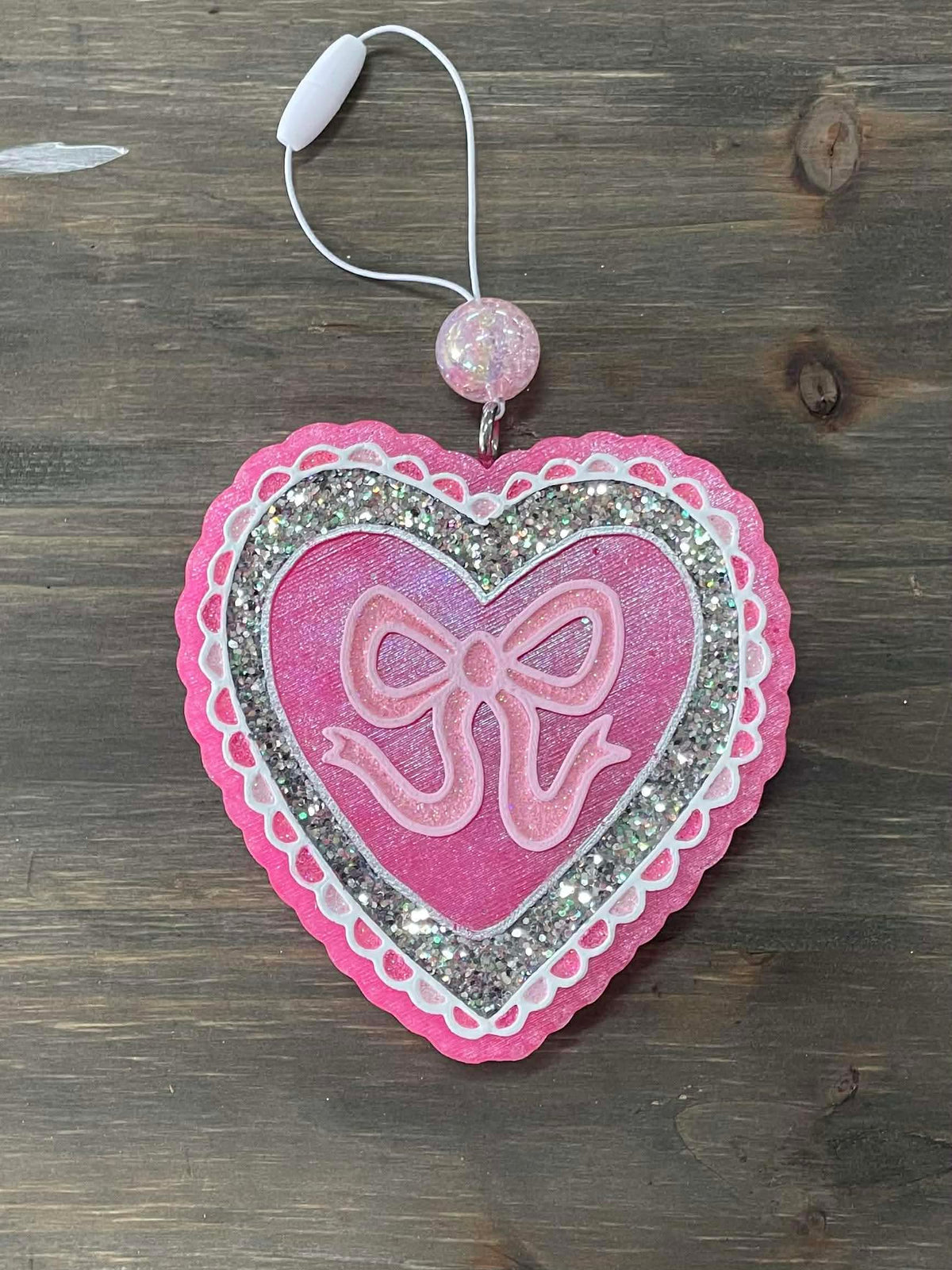 coquette bow heart