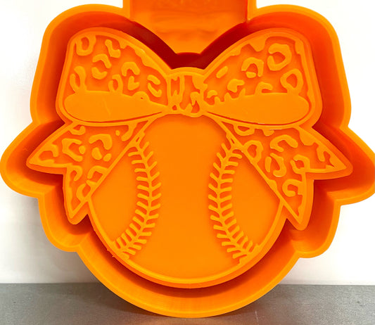 Leopard Bow Baseball Mold