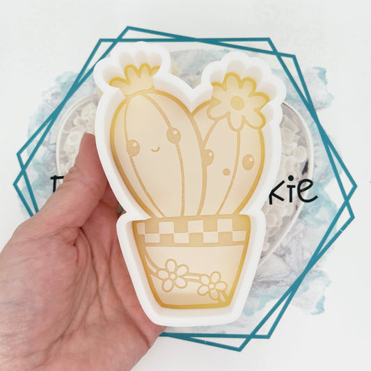 Groovy Cactus Pot Freshie Mold