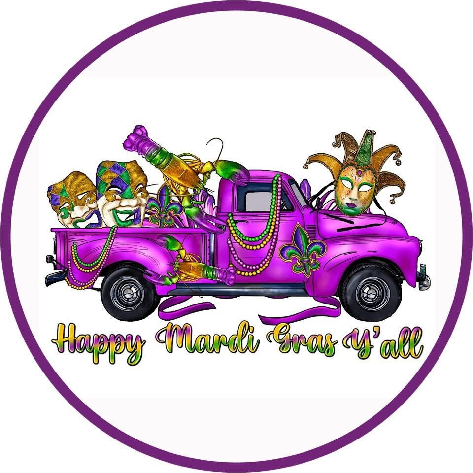 MARDI GRAS CAR FRESHIE CARD STOCK (CHOOSE IMAGE)