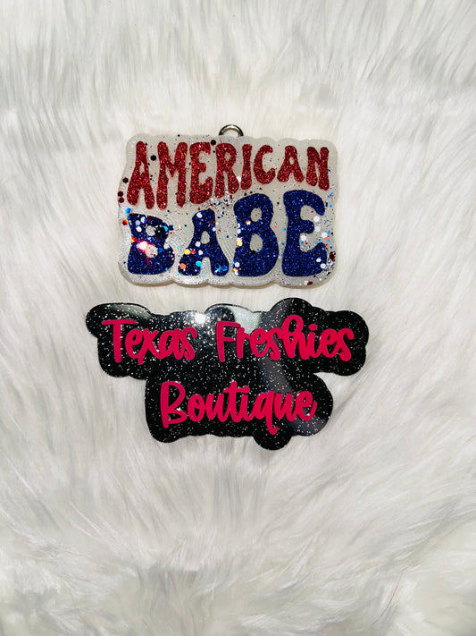 American Babe USA Patriotic Car Freshie