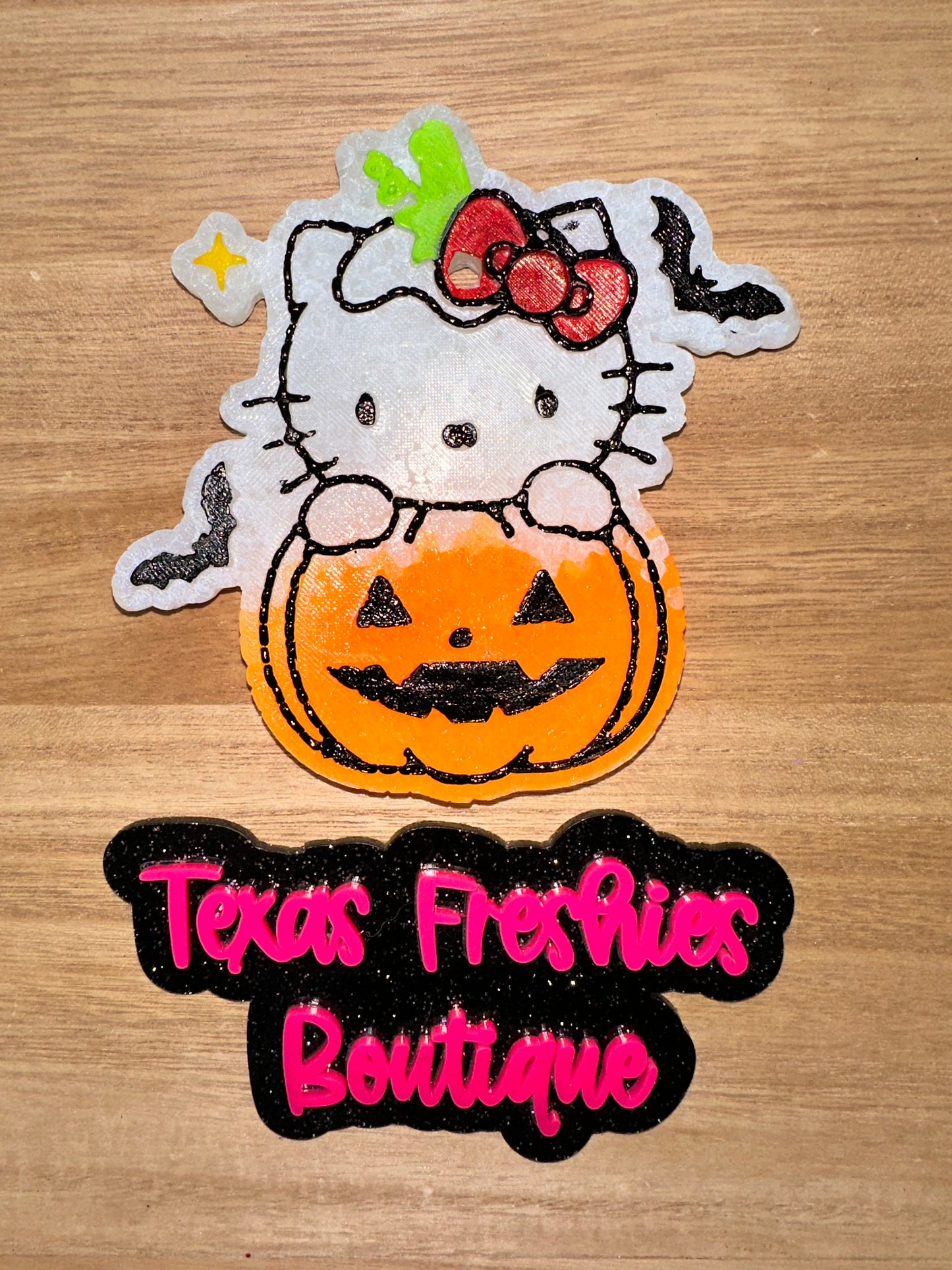 Hello Kitty Pumpkin Car Freshie (Halloween)