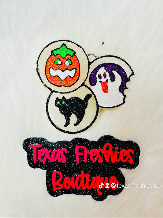 Sugar Cookie Black Cat Pumpkin Ghost Car Freshie (Halloween)