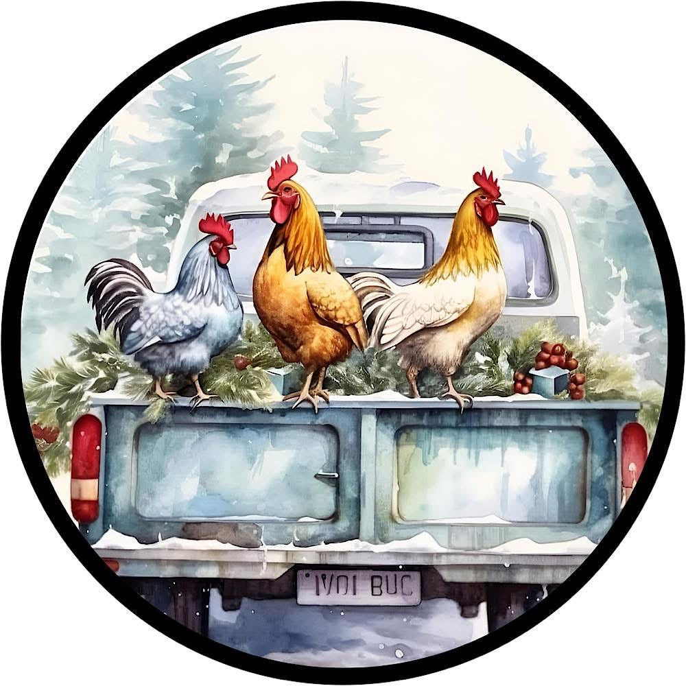 CHRISTMAS FARM CAR FRESHIE CARD STOCK (CHOOSE IMAGE)