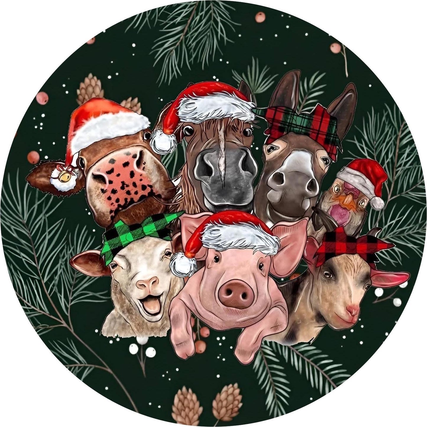CHRISTMAS FARM CAR FRESHIE CARD STOCK (CHOOSE IMAGE)