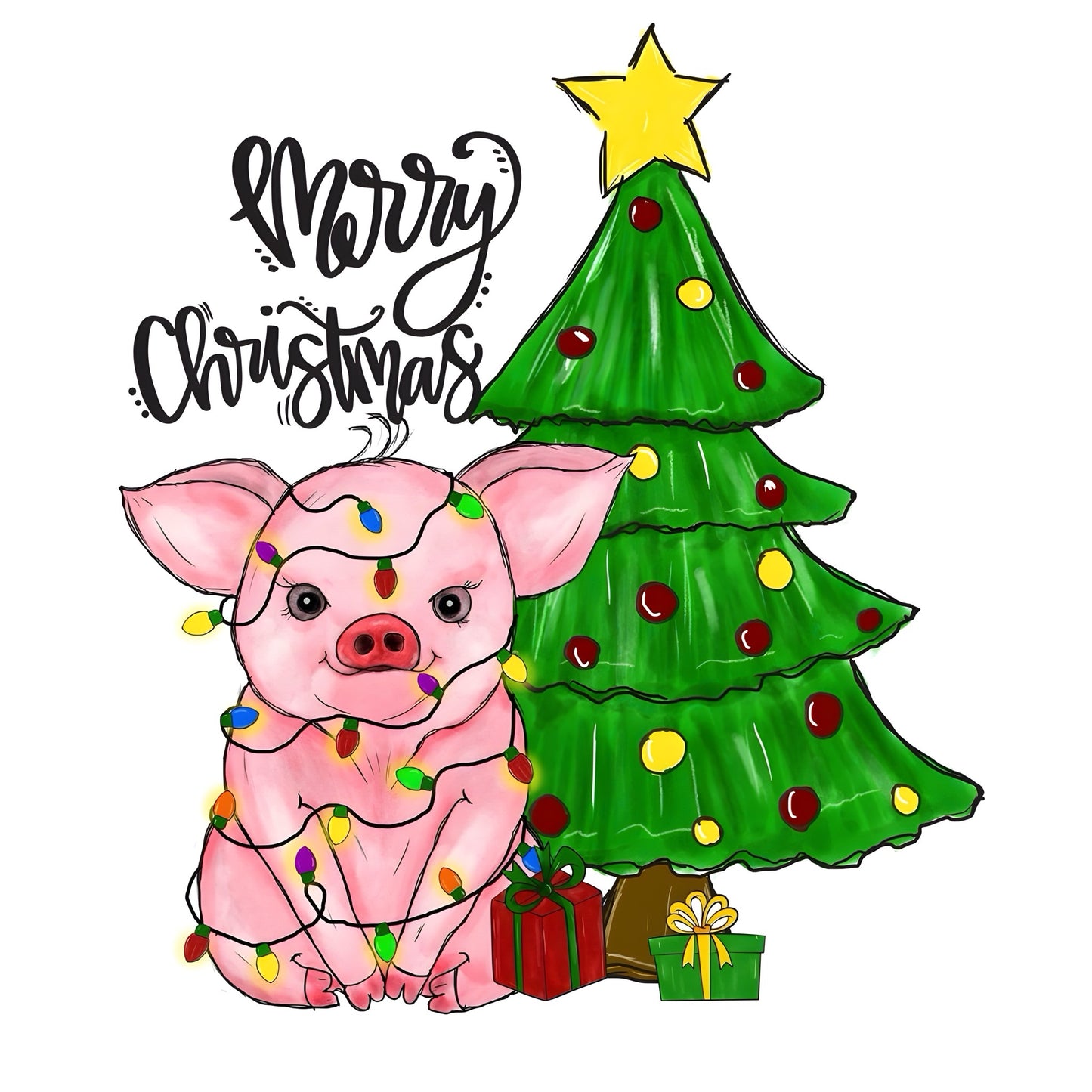 CHRISTMAS FARM CAR FRESHIE CARD STOCK (CHOOSE IMAGE)