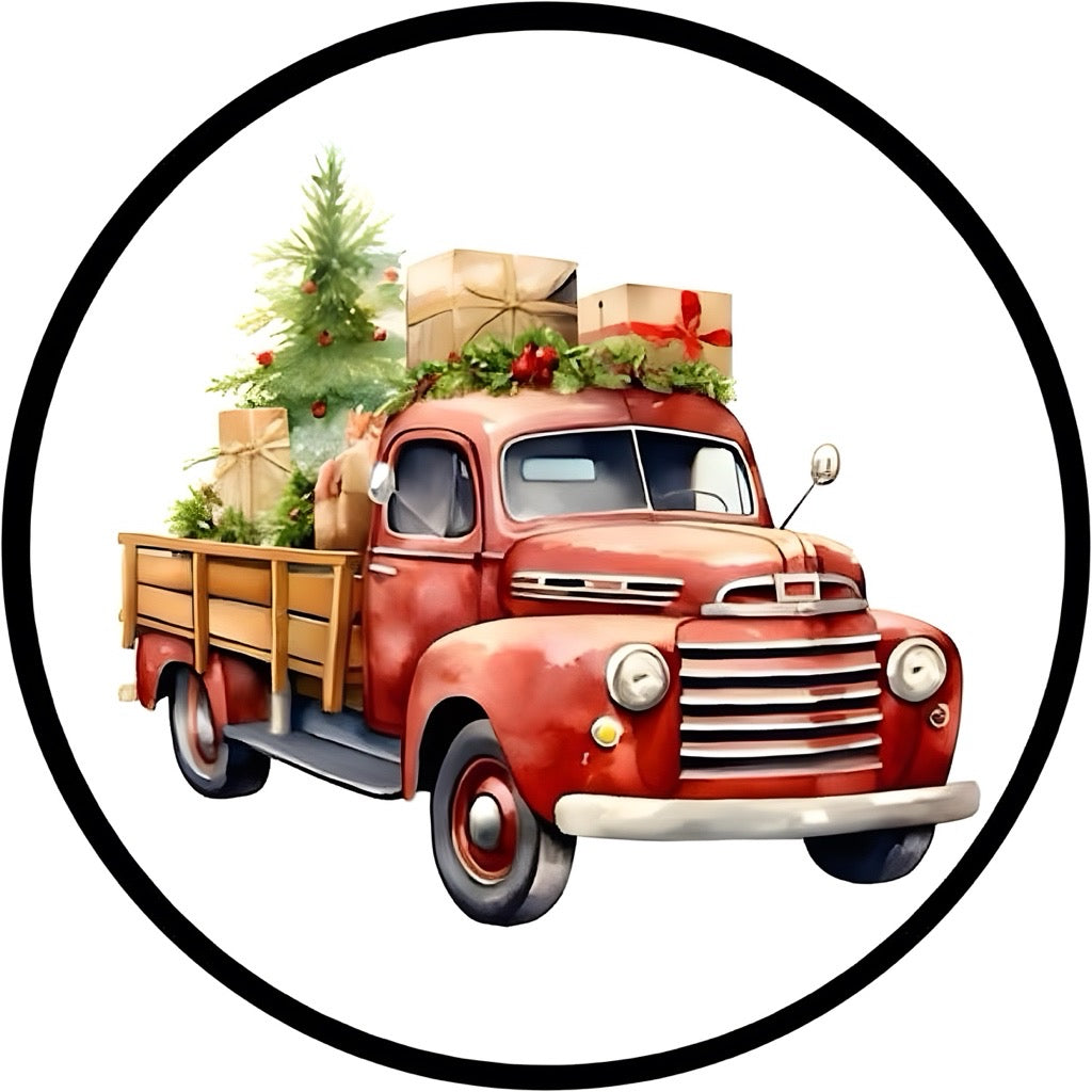 CHRISTMAS FARM CAR FRESHIE CARD STOCK (CHOOSE IMAGE)