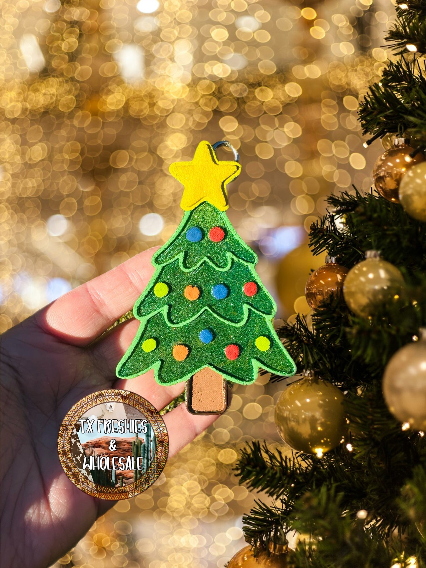 CHRISTMAS WINTER PAINTED CAR FRESHIE (YOU CHOOSE DESIGN)