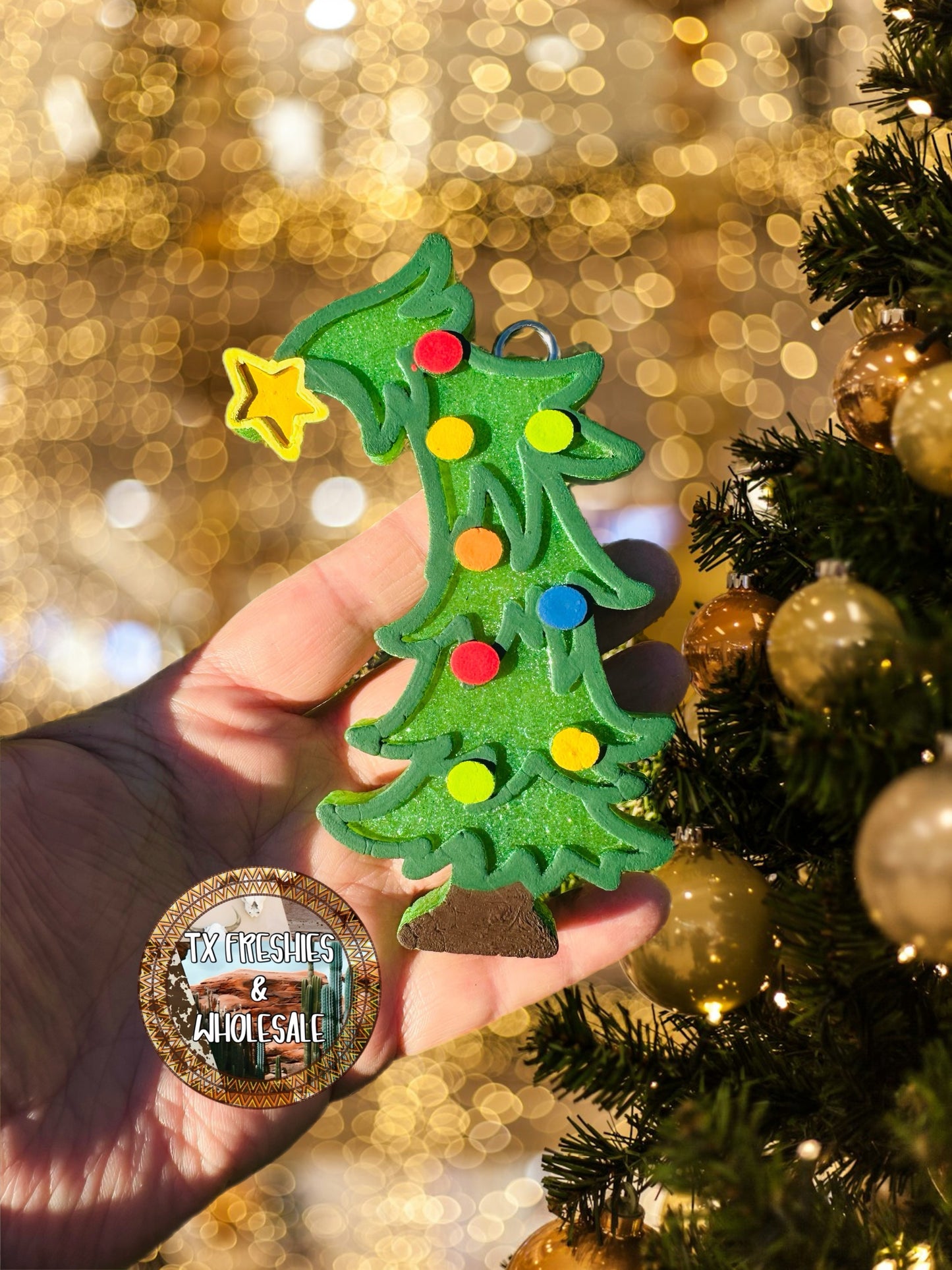 CHRISTMAS WINTER PAINTED CAR FRESHIE (YOU CHOOSE DESIGN)