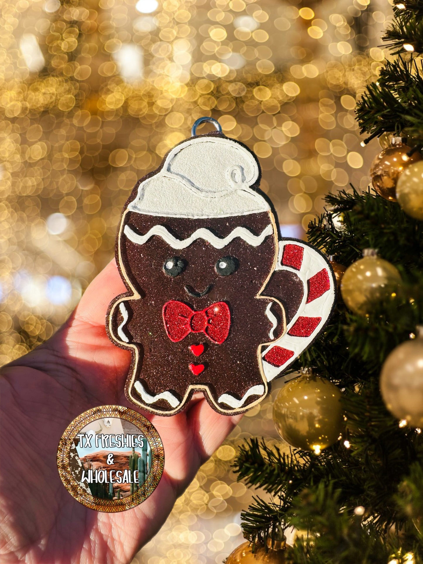 CHRISTMAS WINTER PAINTED CAR FRESHIE (YOU CHOOSE DESIGN)