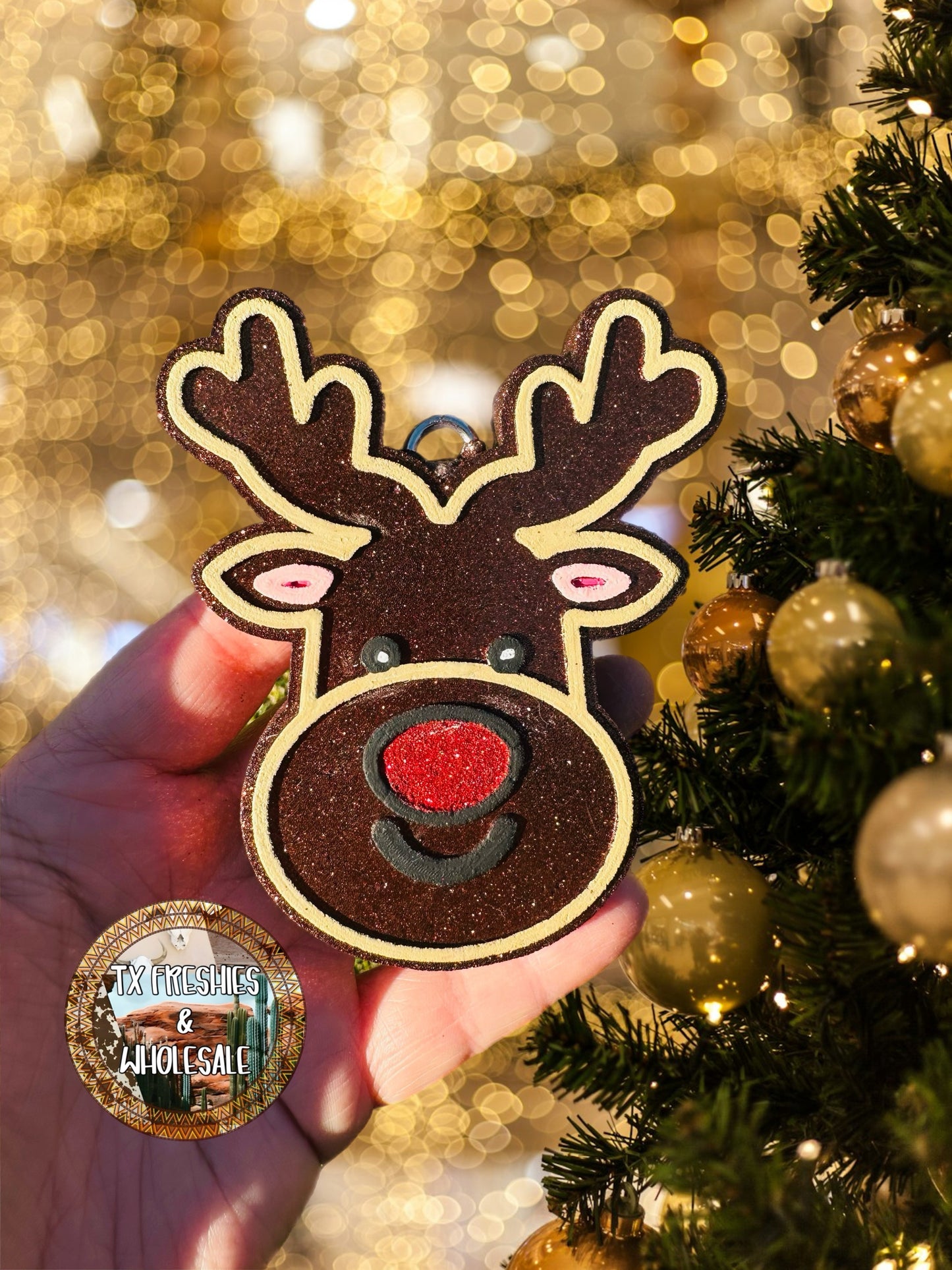 CHRISTMAS WINTER PAINTED CAR FRESHIE (YOU CHOOSE DESIGN)