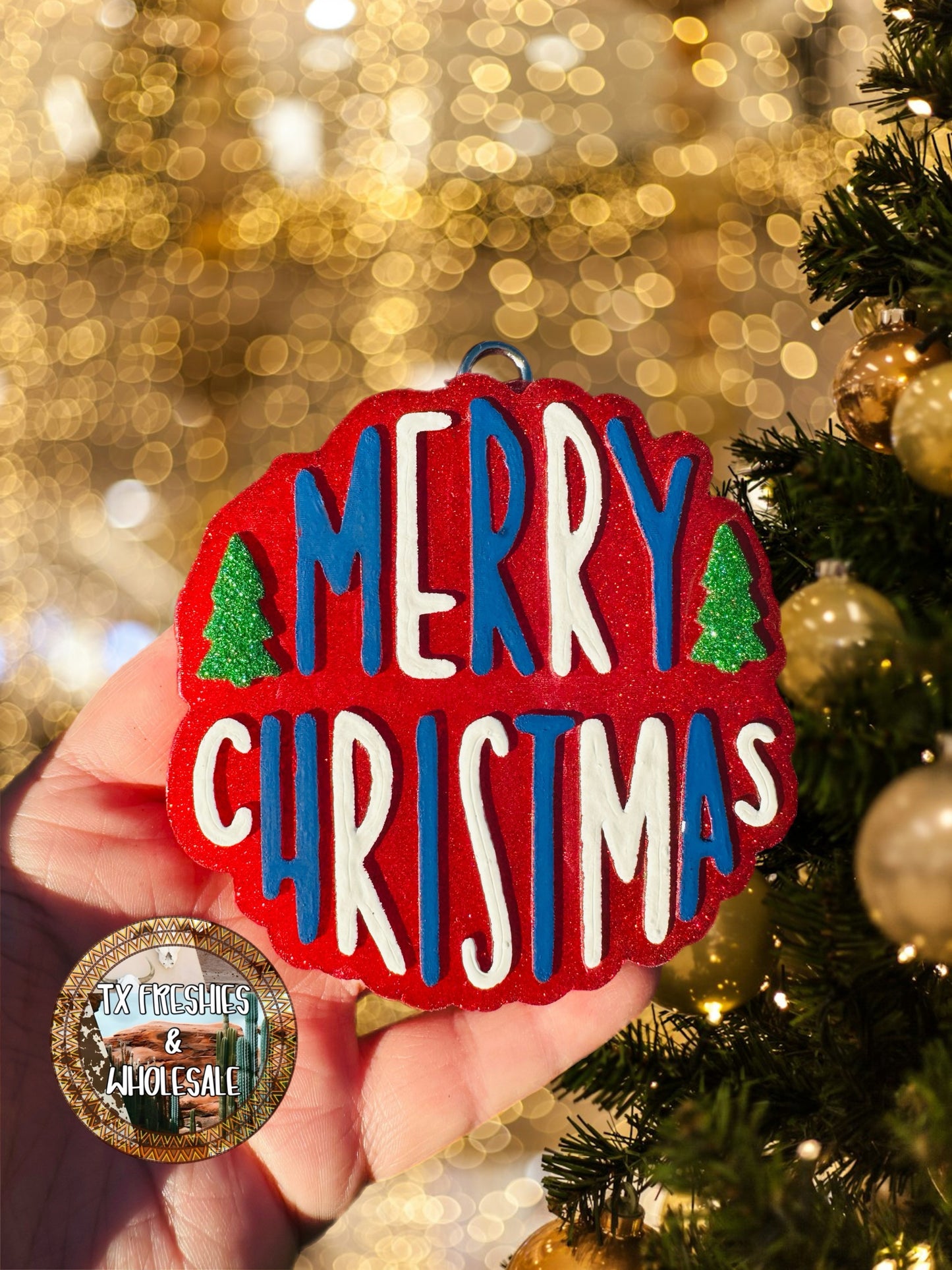 CHRISTMAS WINTER PAINTED CAR FRESHIE (YOU CHOOSE DESIGN)