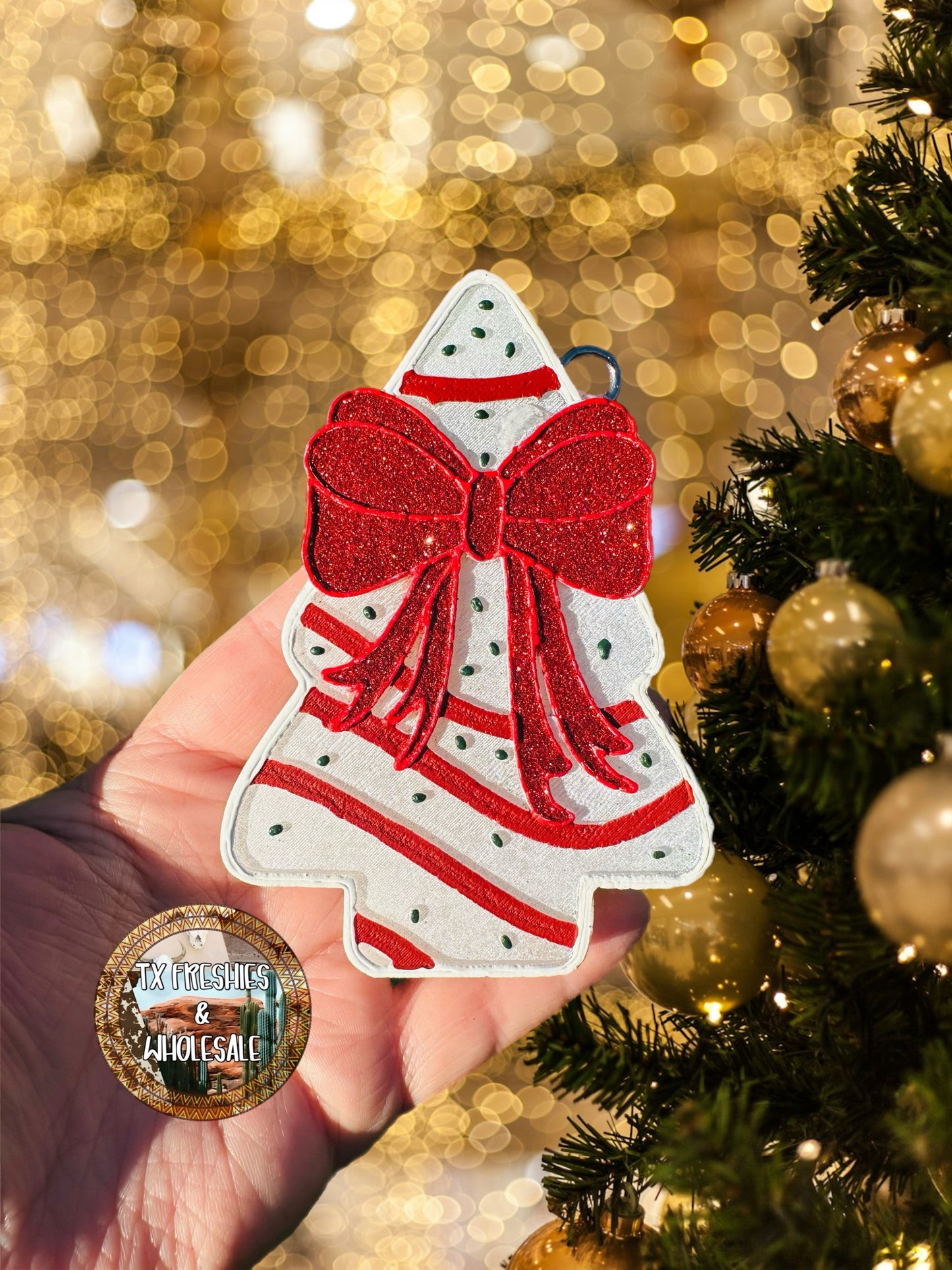 CHRISTMAS WINTER PAINTED CAR FRESHIE (YOU CHOOSE DESIGN)