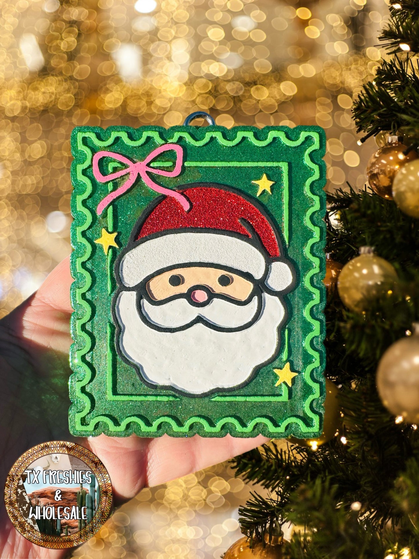 CHRISTMAS WINTER PAINTED CAR FRESHIE (YOU CHOOSE DESIGN)