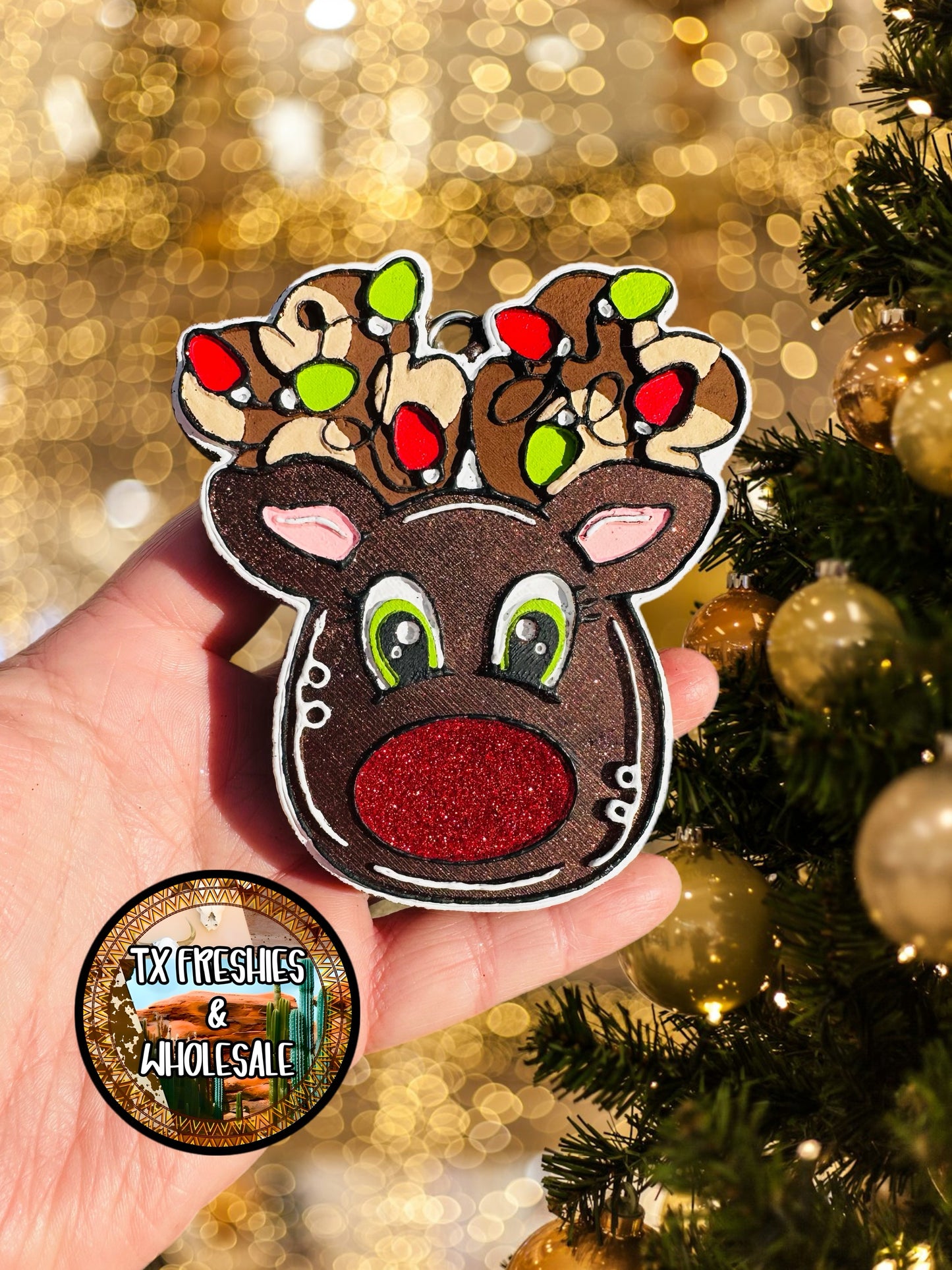 CHRISTMAS WINTER PAINTED CAR FRESHIE (YOU CHOOSE DESIGN)