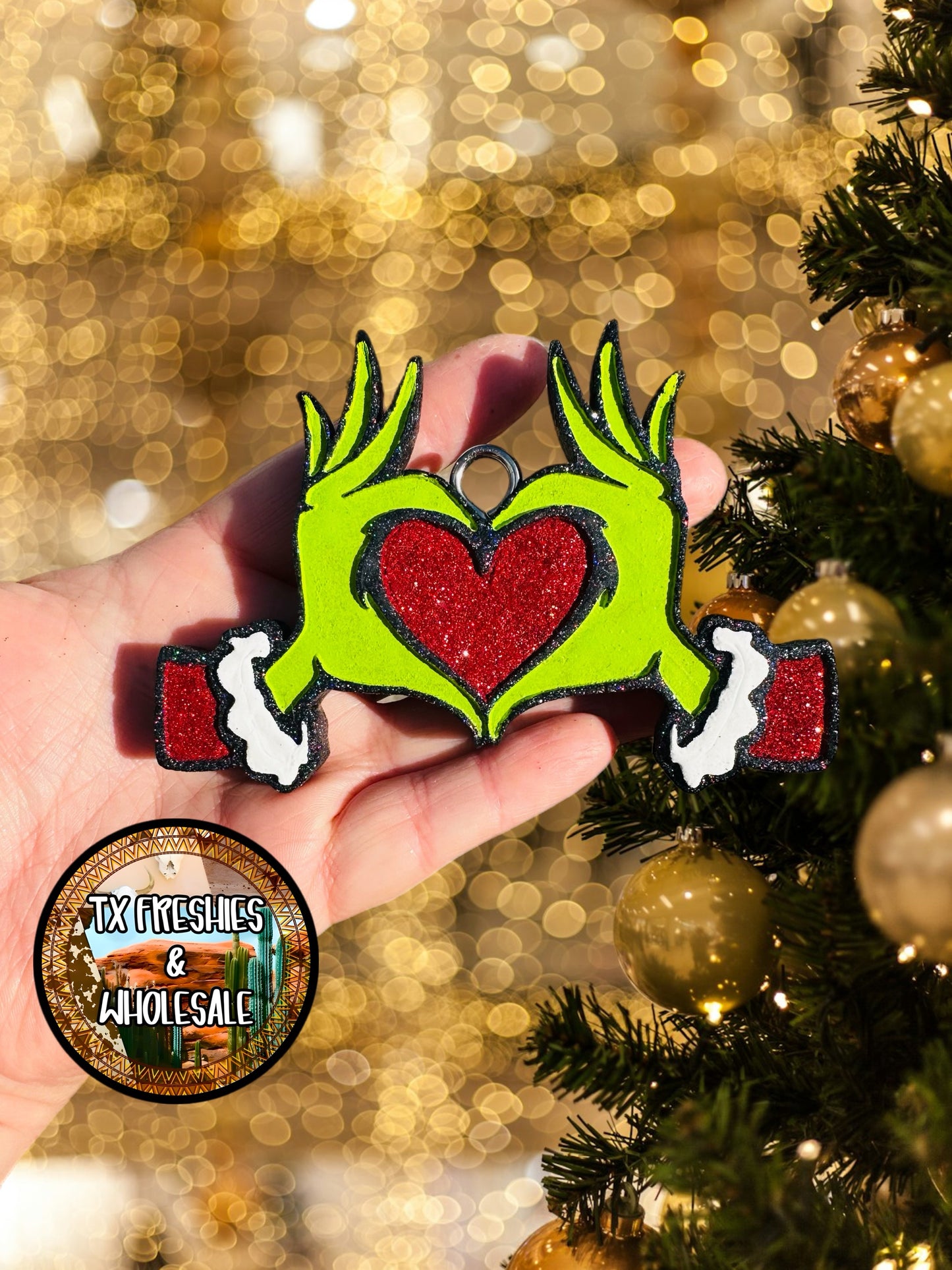 CHRISTMAS WINTER PAINTED CAR FRESHIE (YOU CHOOSE DESIGN)