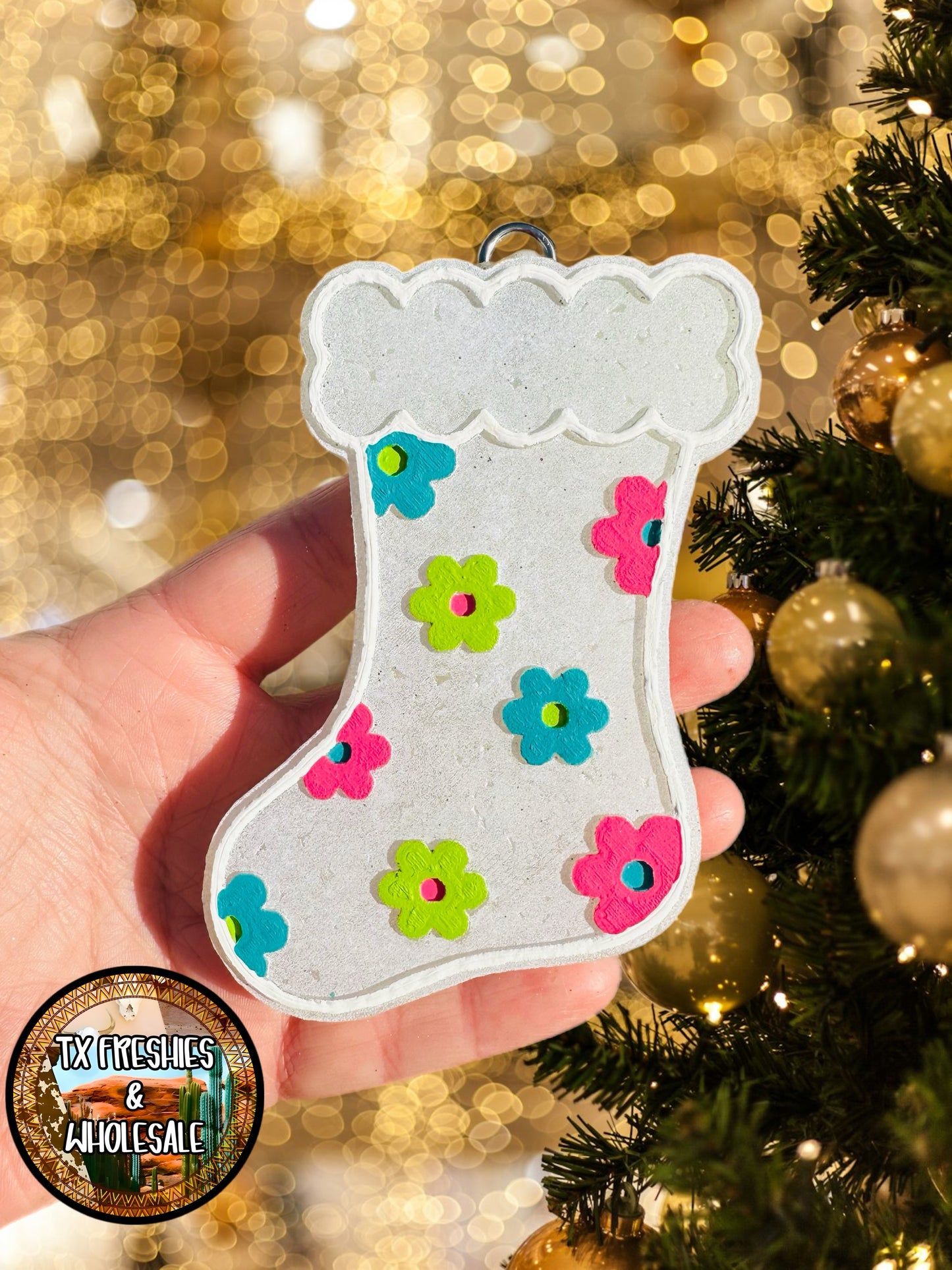 CHRISTMAS WINTER PAINTED CAR FRESHIE (YOU CHOOSE DESIGN)