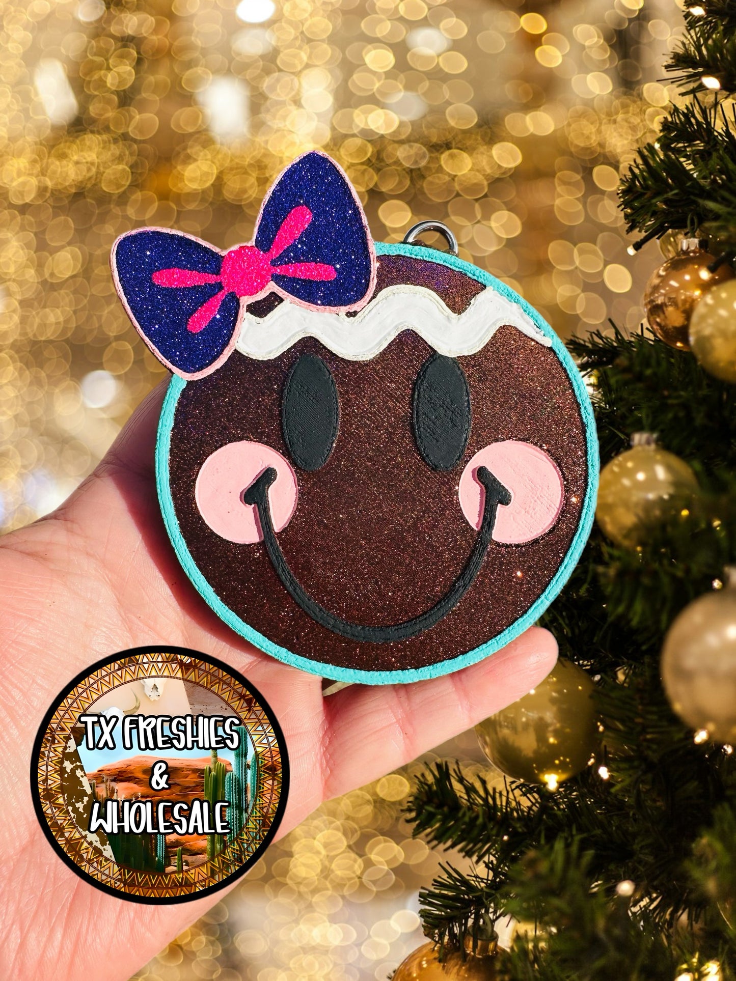 CHRISTMAS WINTER PAINTED CAR FRESHIE (YOU CHOOSE DESIGN)