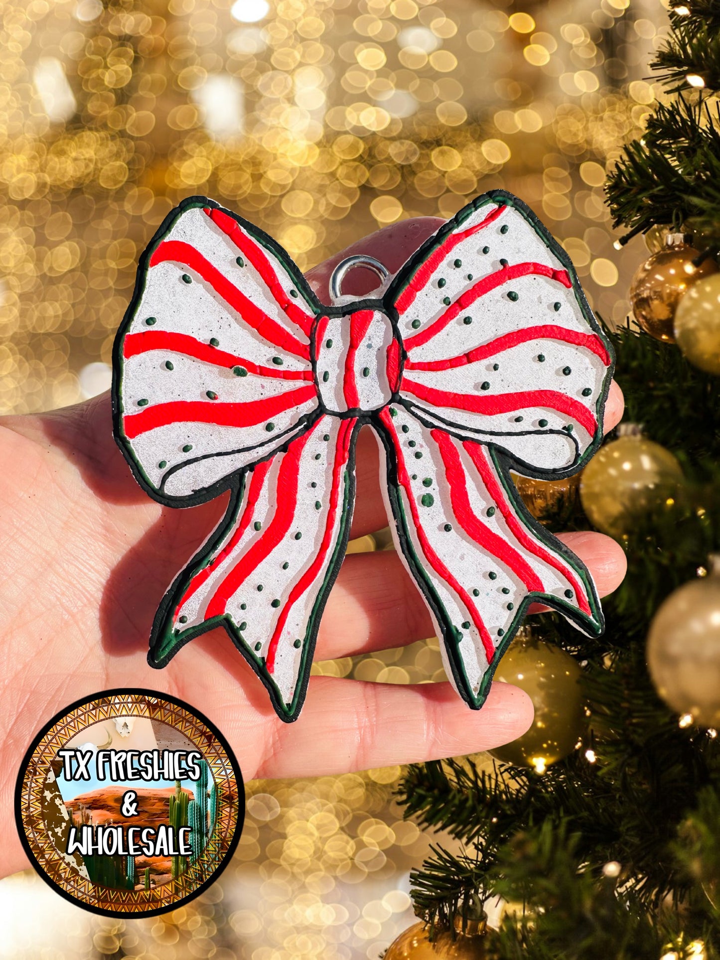 CHRISTMAS WINTER PAINTED CAR FRESHIE (YOU CHOOSE DESIGN)