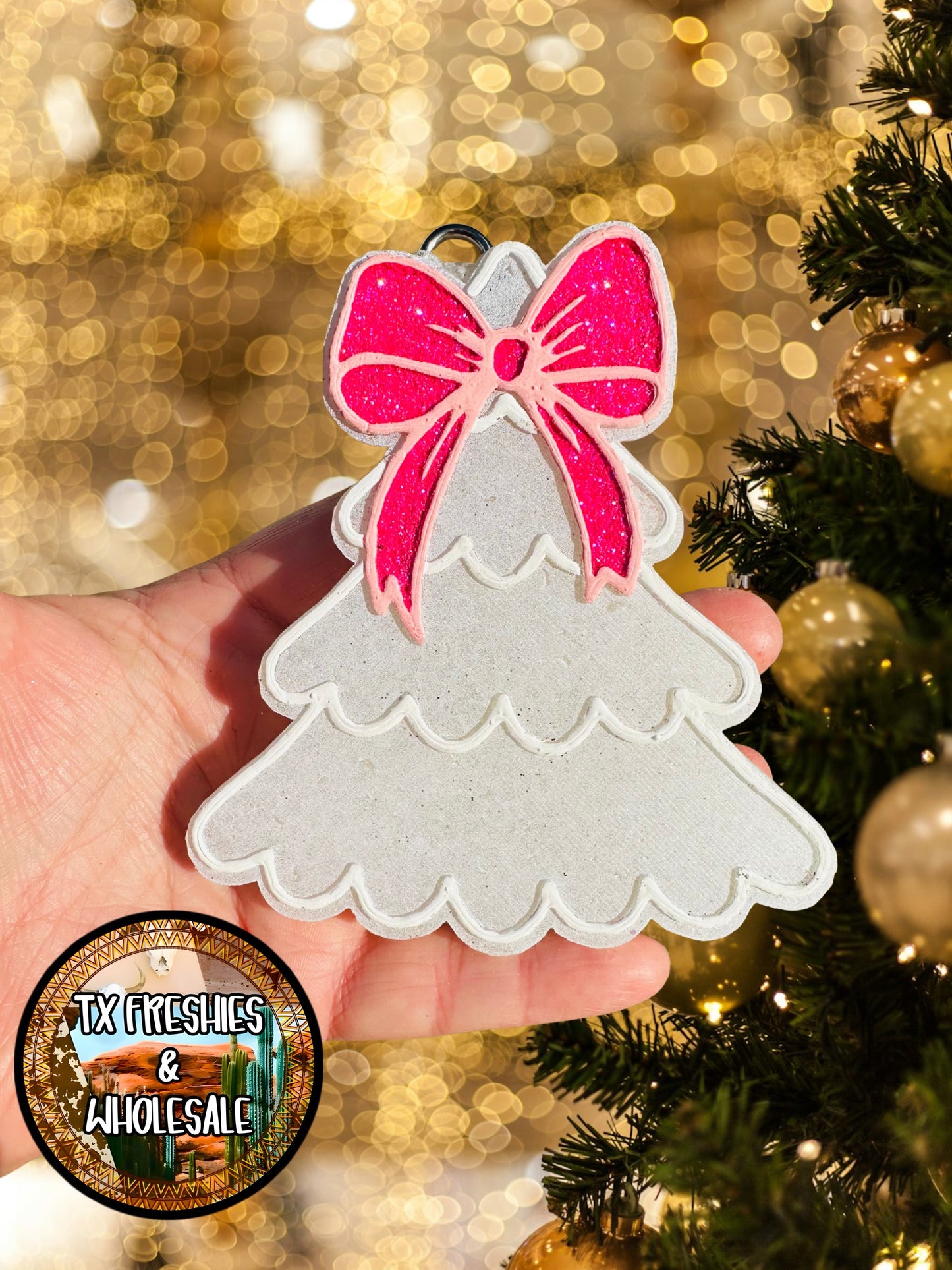 CHRISTMAS WINTER PAINTED CAR FRESHIE (YOU CHOOSE DESIGN)