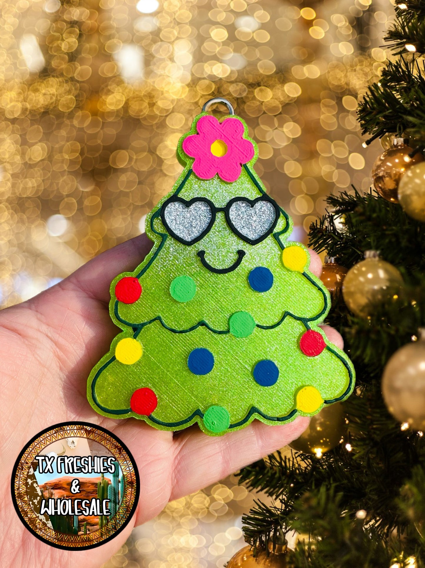 CHRISTMAS WINTER PAINTED CAR FRESHIE (YOU CHOOSE DESIGN)