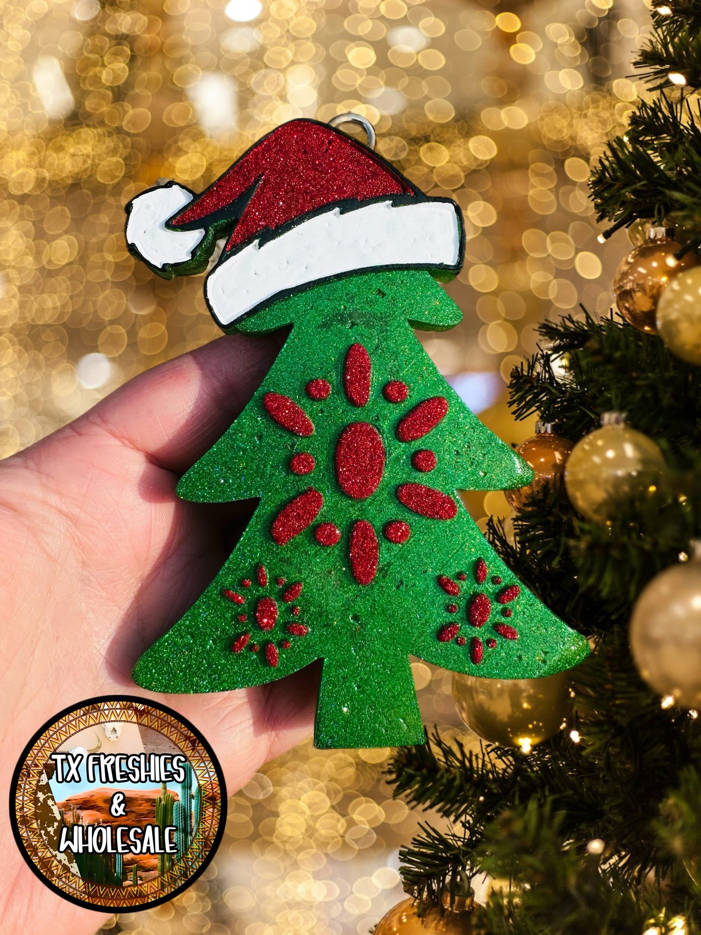 CHRISTMAS WINTER PAINTED CAR FRESHIE (YOU CHOOSE DESIGN)