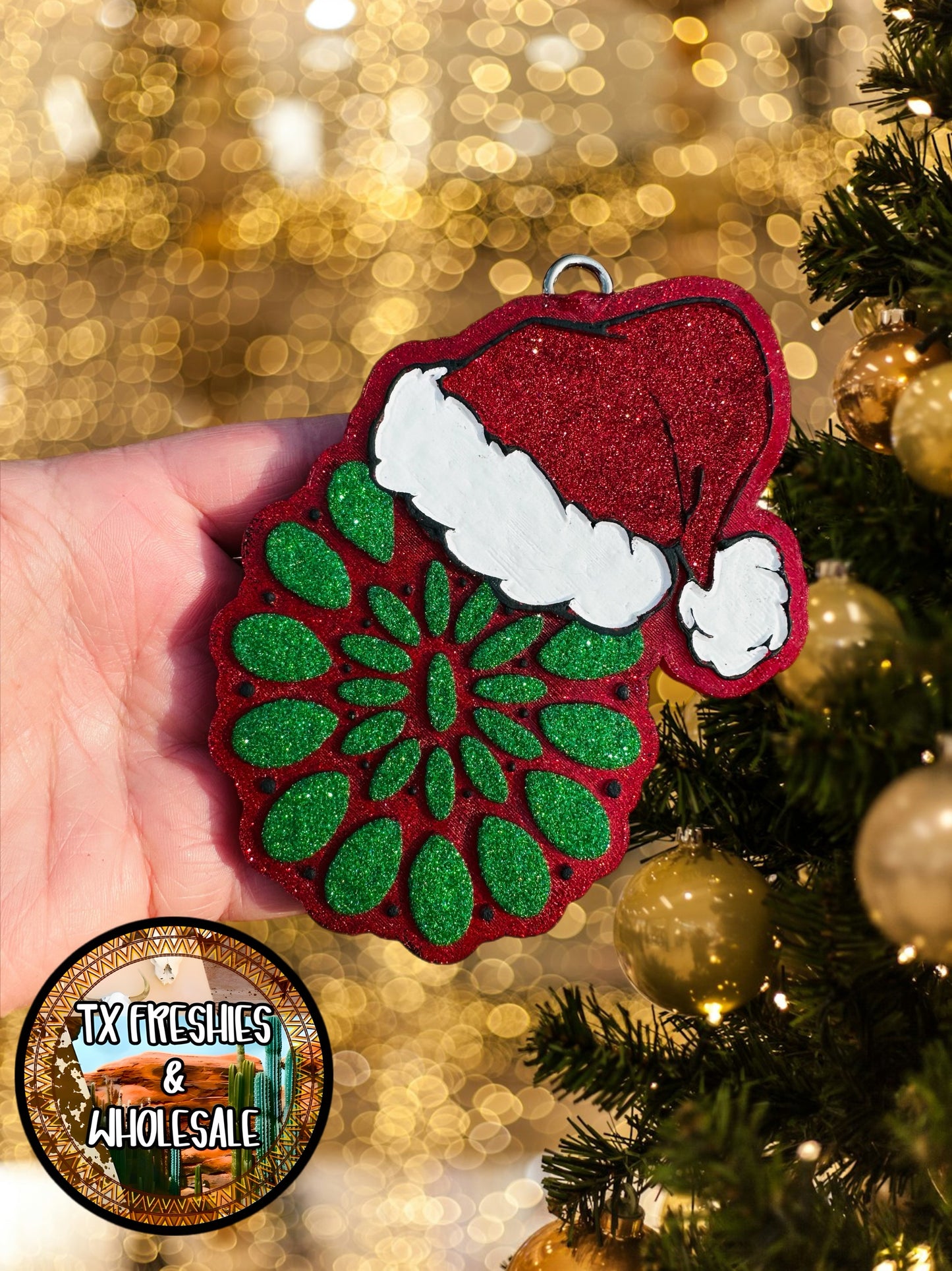 CHRISTMAS WINTER PAINTED CAR FRESHIE (YOU CHOOSE DESIGN)