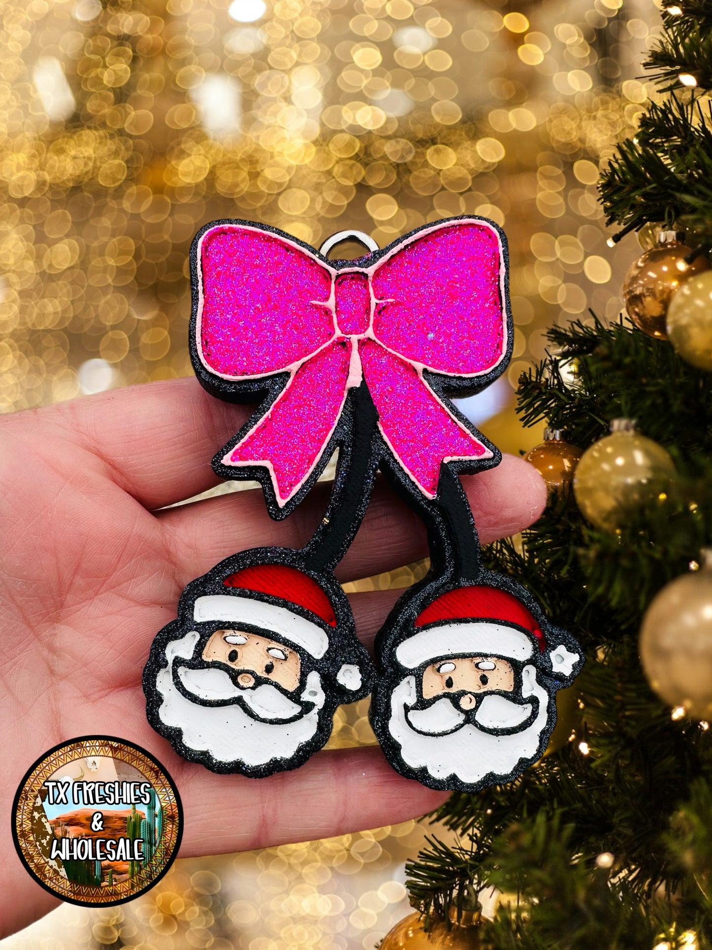 CHRISTMAS WINTER PAINTED CAR FRESHIE (YOU CHOOSE DESIGN)