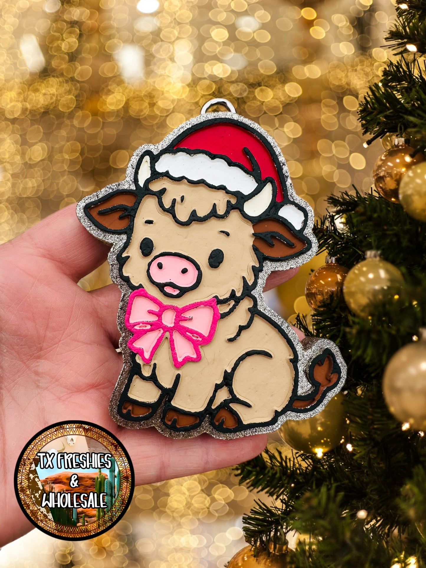 CHRISTMAS WINTER PAINTED CAR FRESHIE (YOU CHOOSE DESIGN)