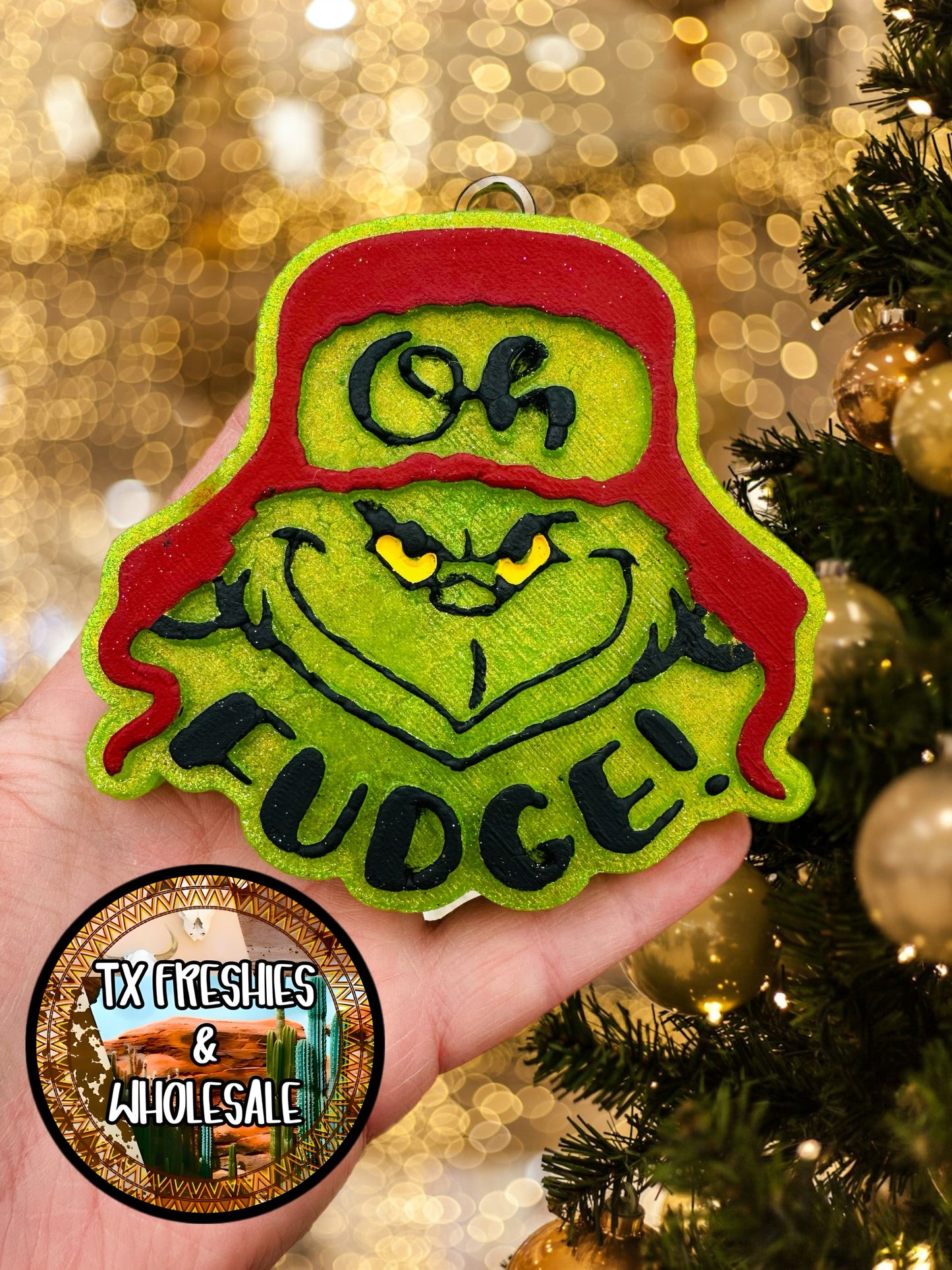 CHRISTMAS WINTER PAINTED CAR FRESHIE (YOU CHOOSE DESIGN)