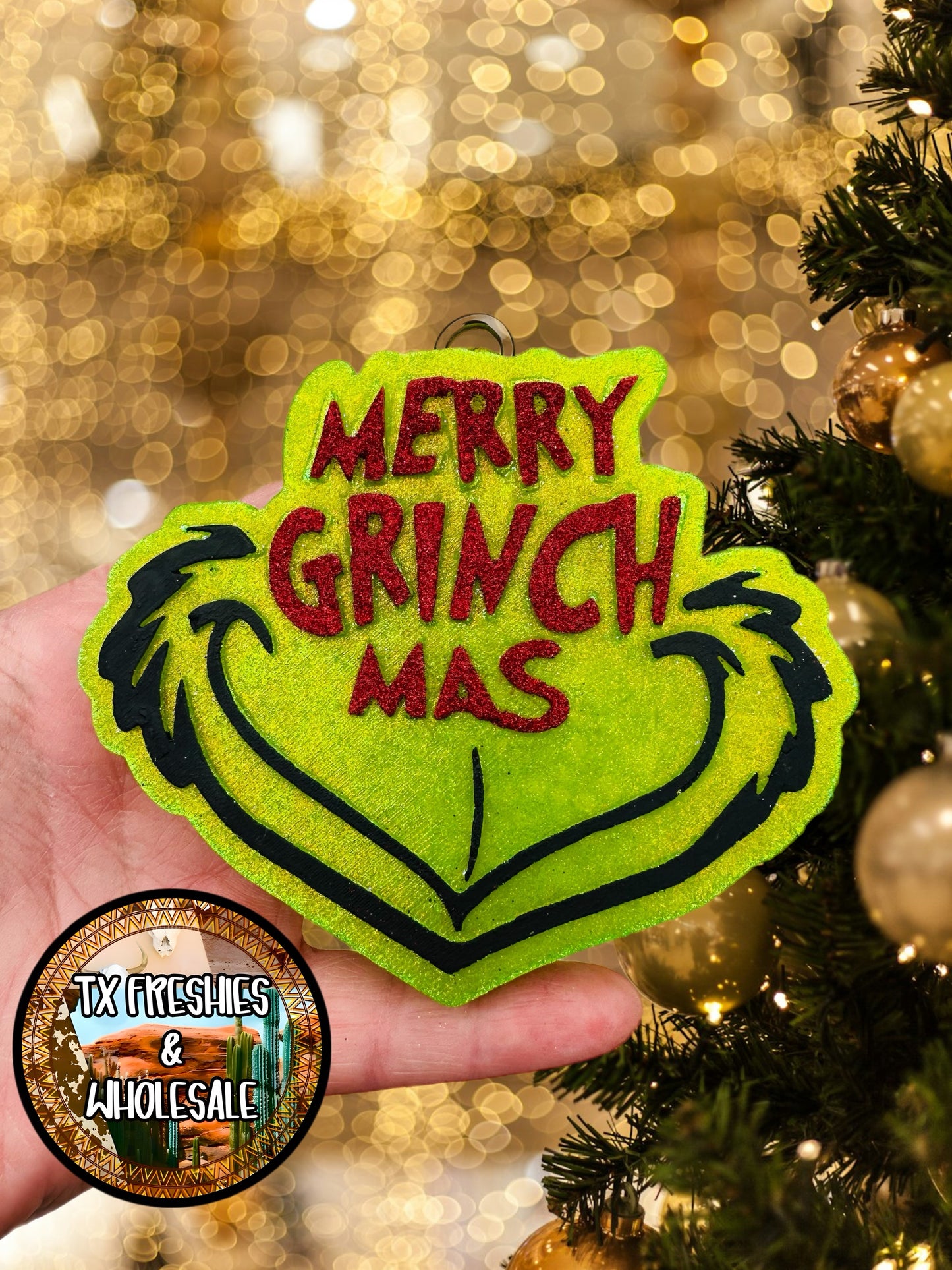 CHRISTMAS WINTER PAINTED CAR FRESHIE (YOU CHOOSE DESIGN)