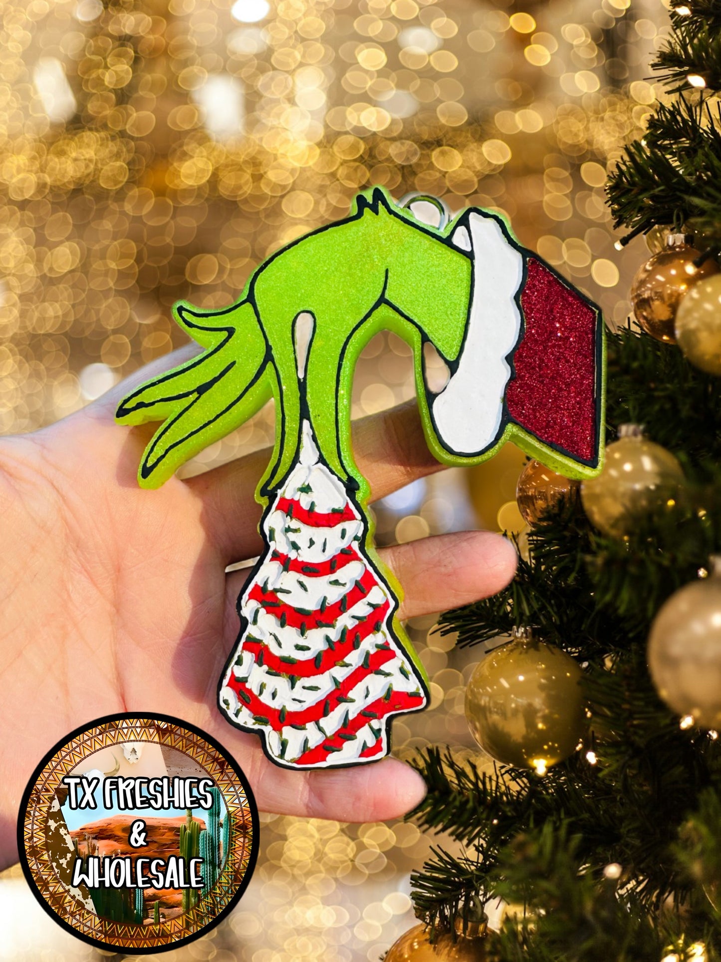 CHRISTMAS WINTER PAINTED CAR FRESHIE (YOU CHOOSE DESIGN)