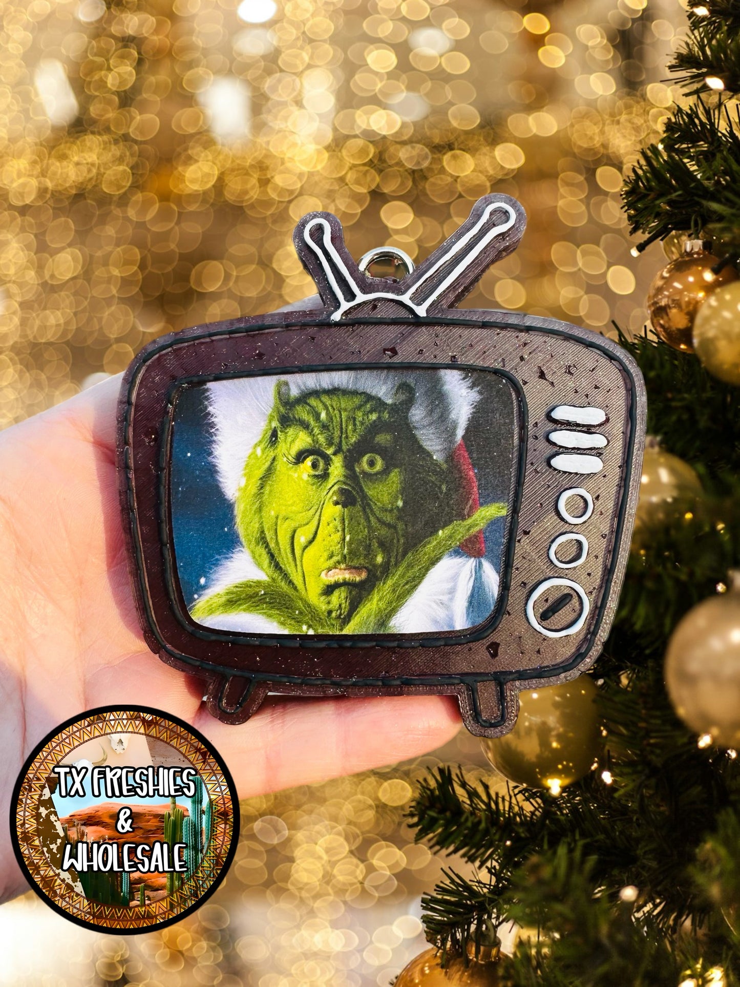 CHRISTMAS WINTER PAINTED CAR FRESHIE (YOU CHOOSE DESIGN)