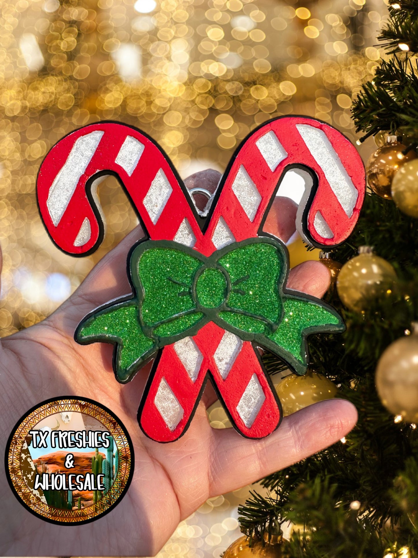 CHRISTMAS WINTER PAINTED CAR FRESHIE (YOU CHOOSE DESIGN)