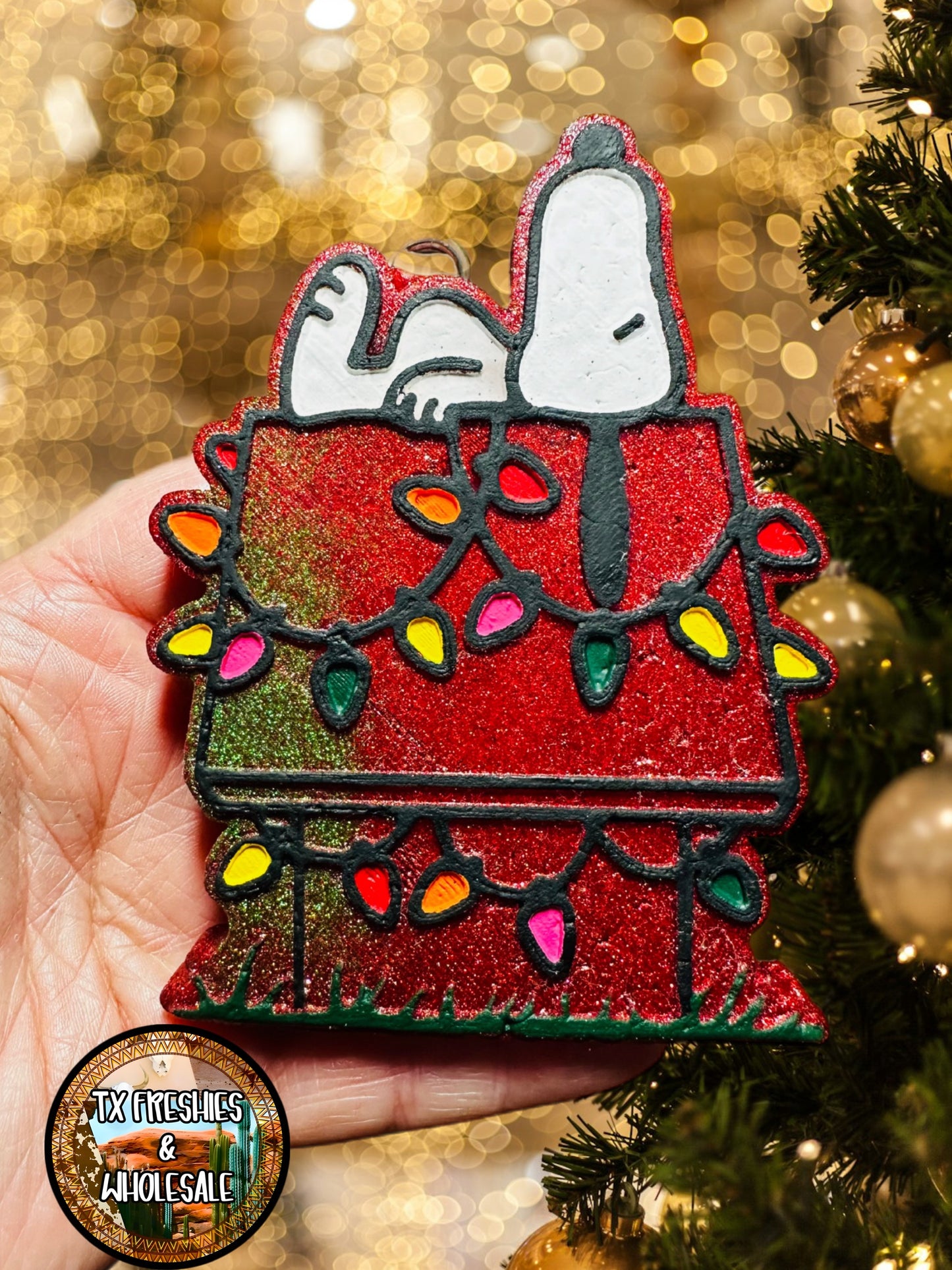 CHRISTMAS WINTER PAINTED CAR FRESHIE (YOU CHOOSE DESIGN)