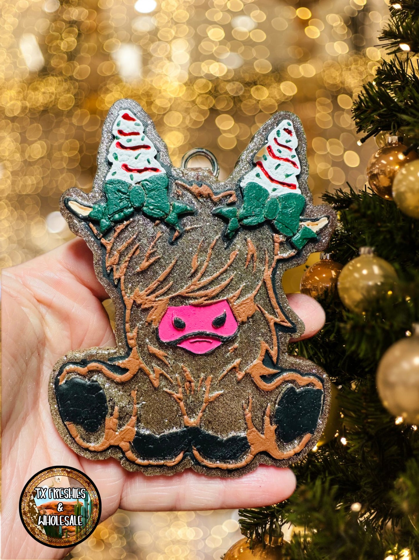 CHRISTMAS WINTER PAINTED CAR FRESHIE (YOU CHOOSE DESIGN)