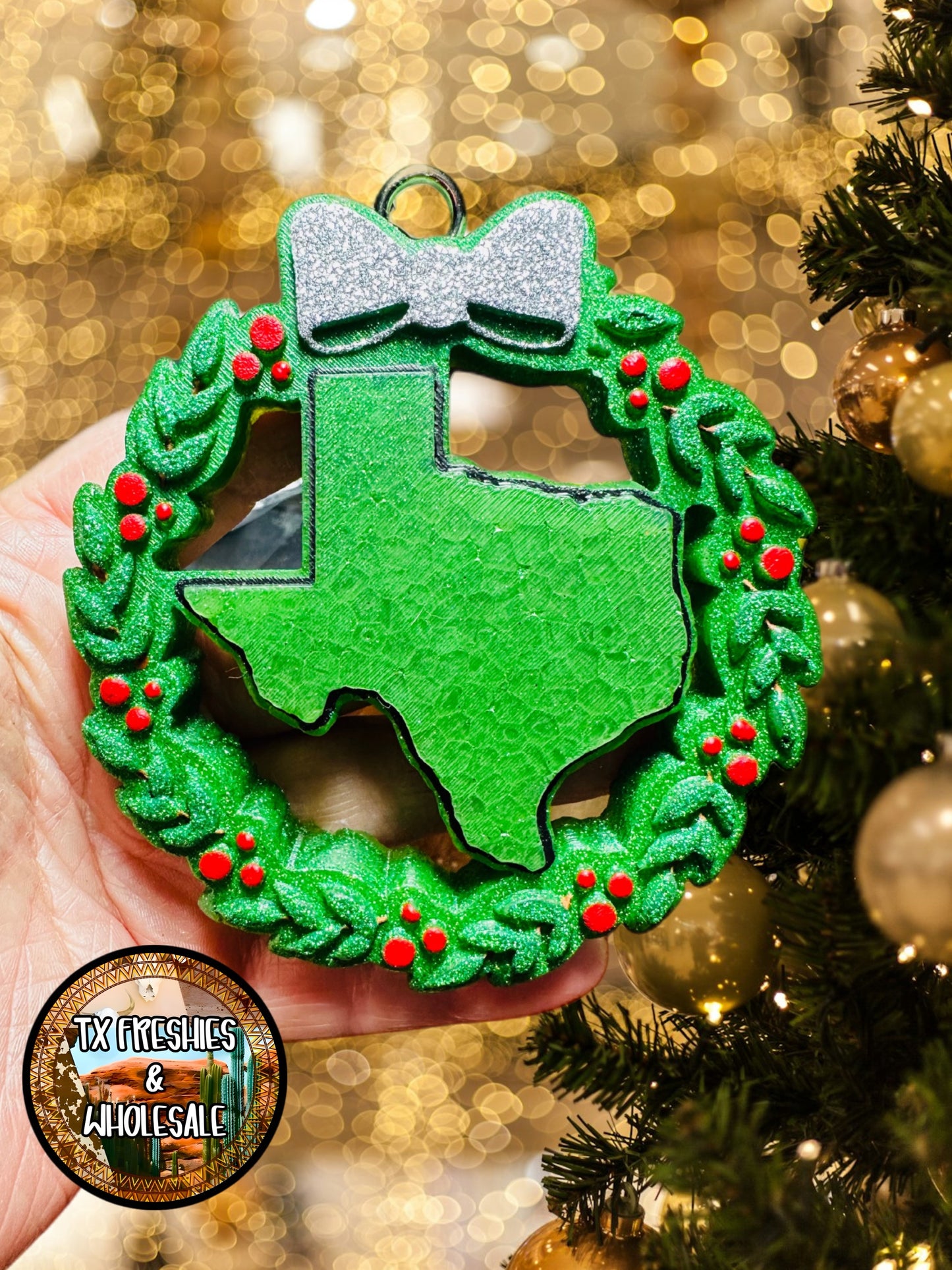 CHRISTMAS WINTER PAINTED CAR FRESHIE (YOU CHOOSE DESIGN)