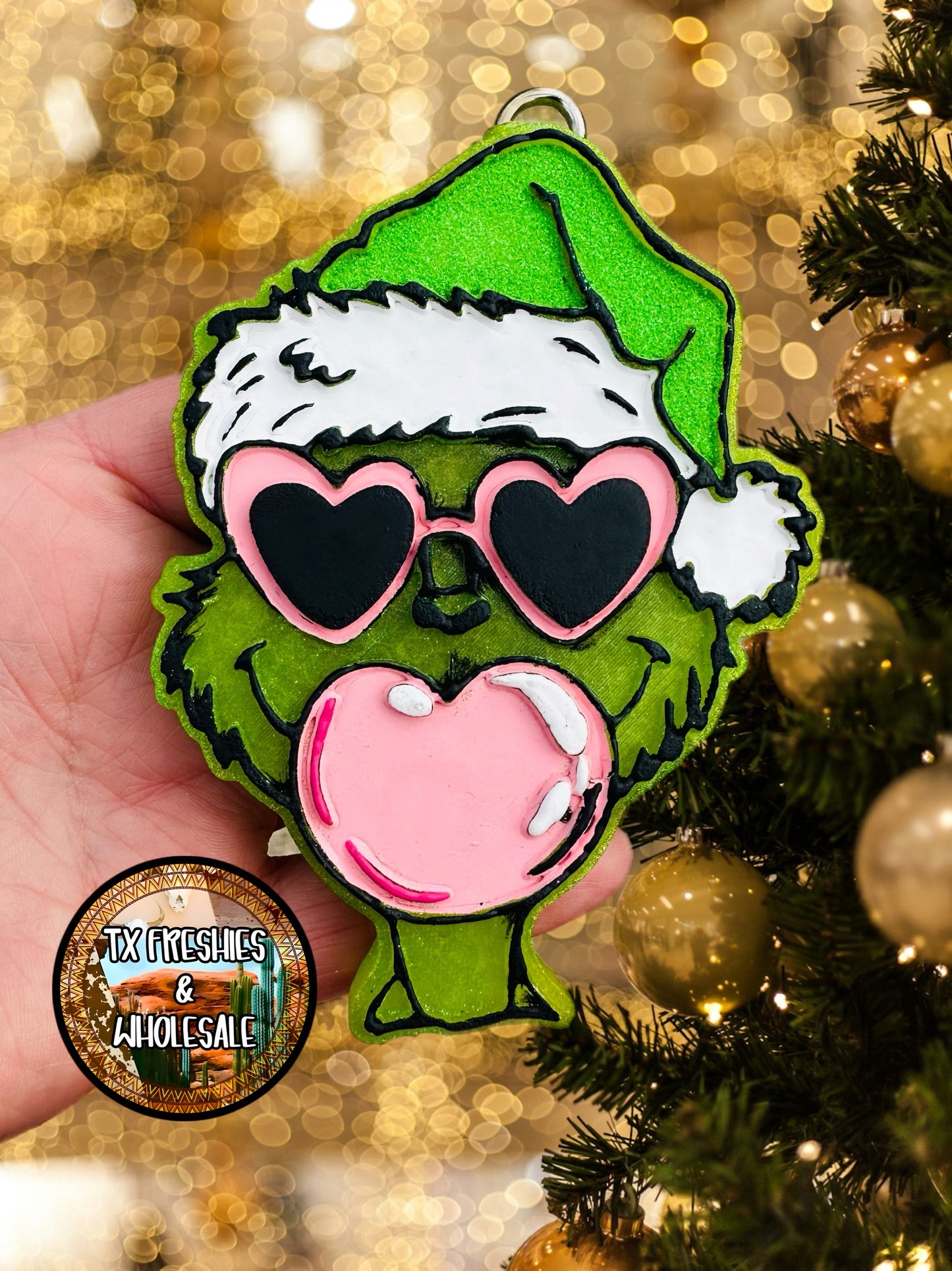 CHRISTMAS WINTER PAINTED CAR FRESHIE (YOU CHOOSE DESIGN)