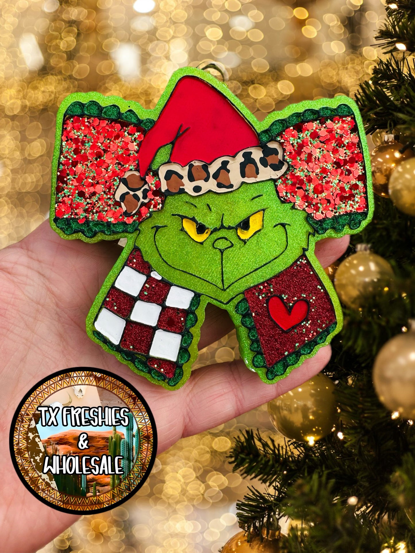 CHRISTMAS WINTER PAINTED CAR FRESHIE (YOU CHOOSE DESIGN)