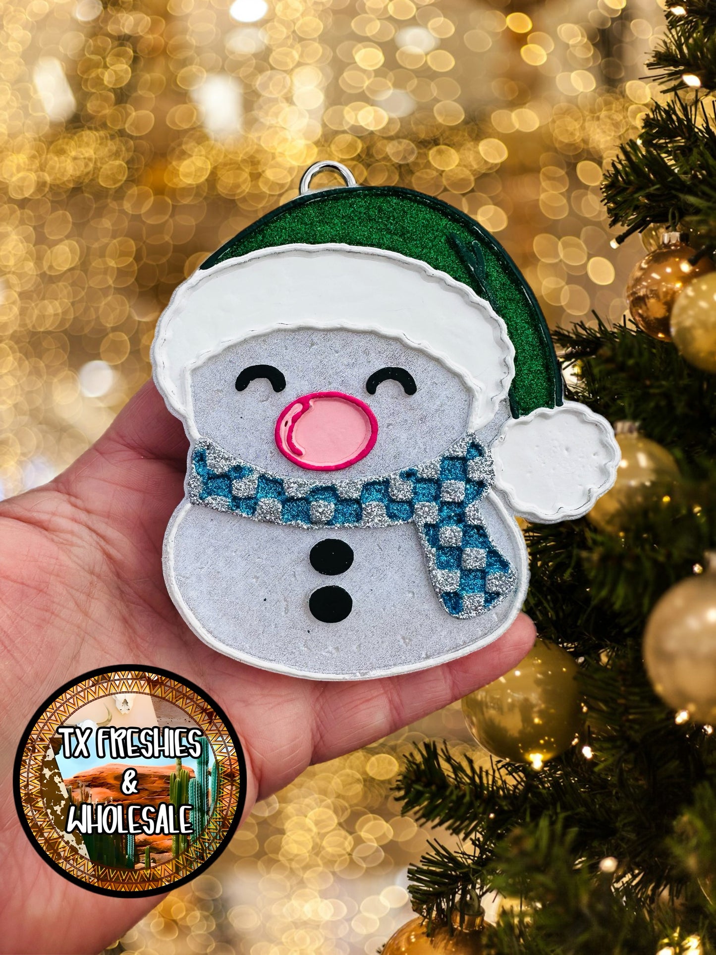 CHRISTMAS WINTER PAINTED CAR FRESHIE (YOU CHOOSE DESIGN)