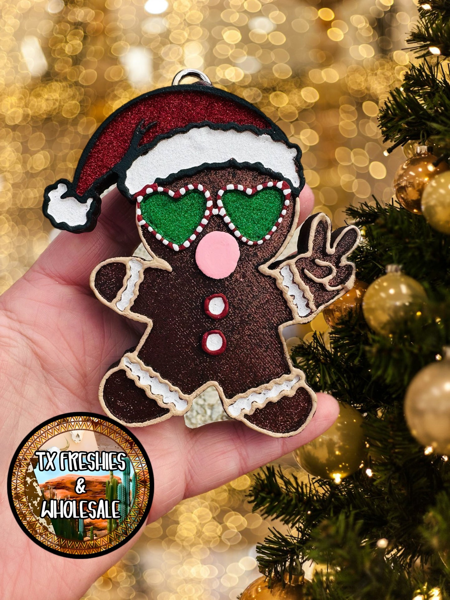 CHRISTMAS WINTER PAINTED CAR FRESHIE (YOU CHOOSE DESIGN)