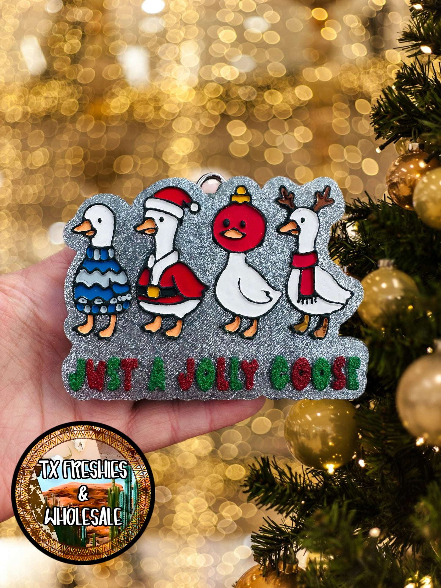 CHRISTMAS WINTER PAINTED CAR FRESHIE (YOU CHOOSE DESIGN)