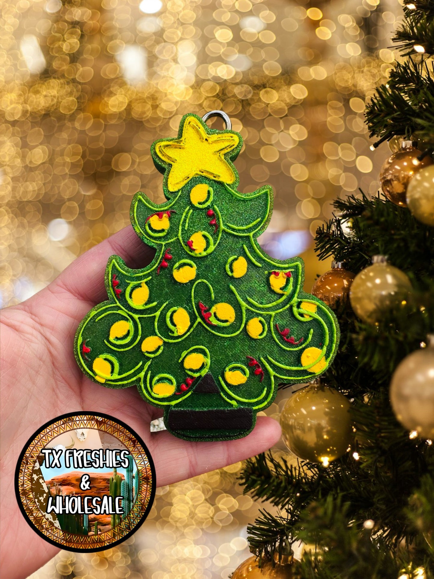 CHRISTMAS WINTER PAINTED CAR FRESHIE (YOU CHOOSE DESIGN)