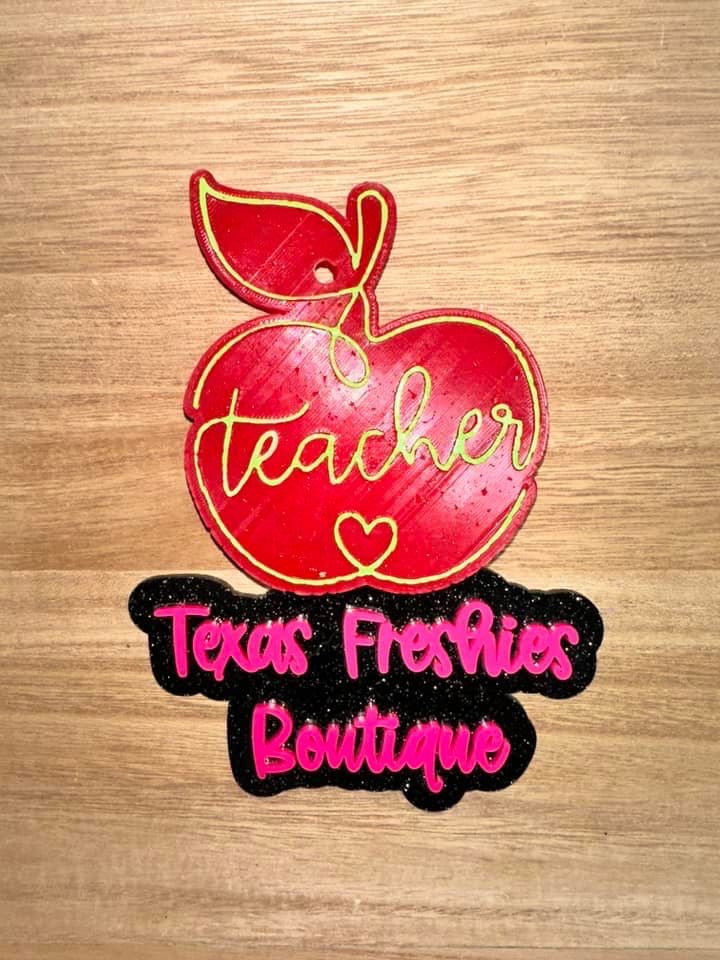 Teacher Apple Heart Car Freshie