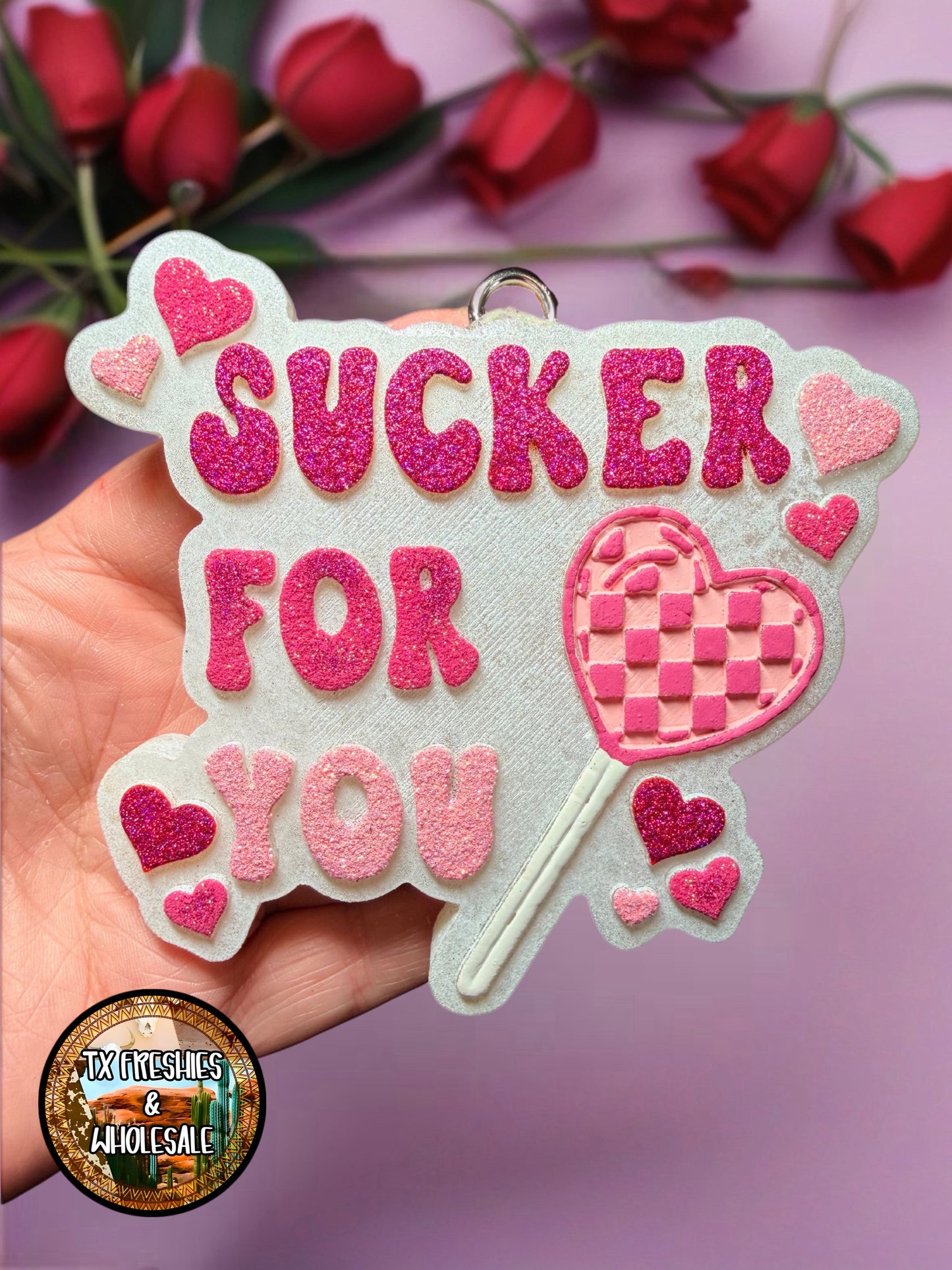 VALENTINE'S LOVE ROMANCE PAINTED CAR FRESHIE (YOU CHOOSE DESIGN)