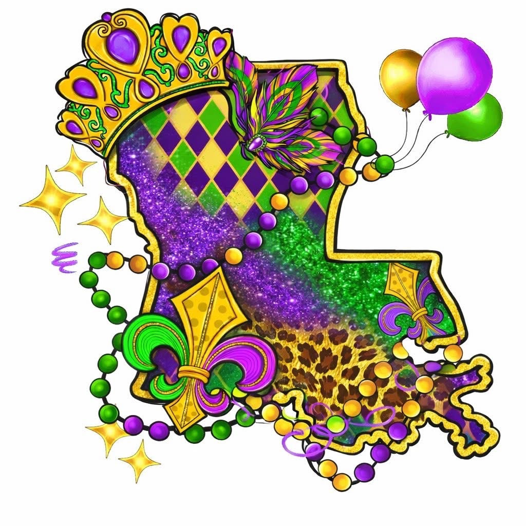 MARDI GRAS CAR FRESHIE CARD STOCK (CHOOSE IMAGE)