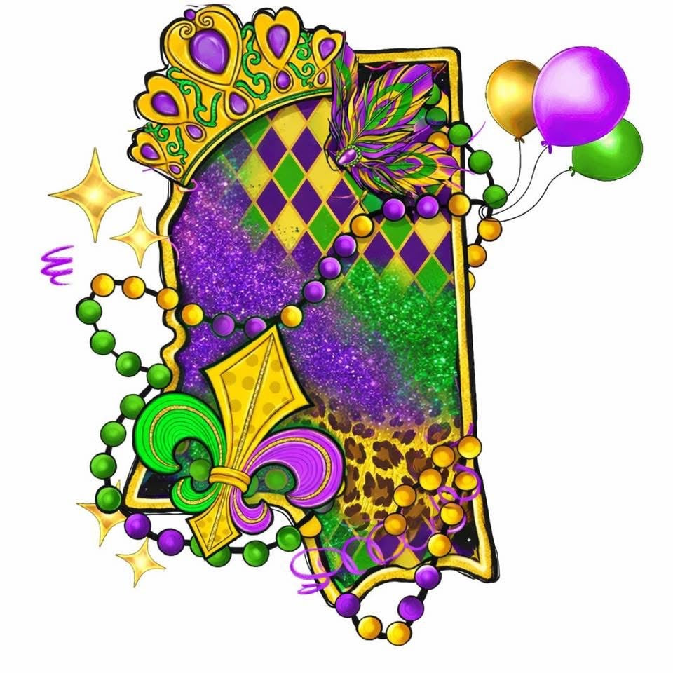 MARDI GRAS CAR FRESHIE CARD STOCK (CHOOSE IMAGE)