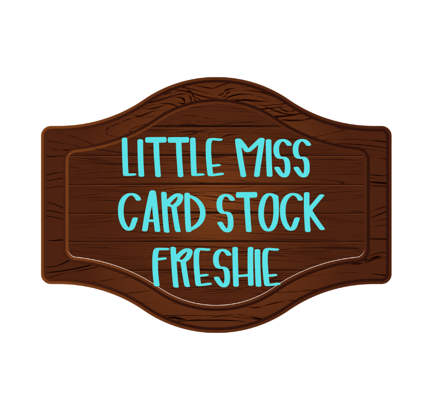 LITTLE MISS CAR FRESHIE CARD STOCK (CHOOSE IMAGE)