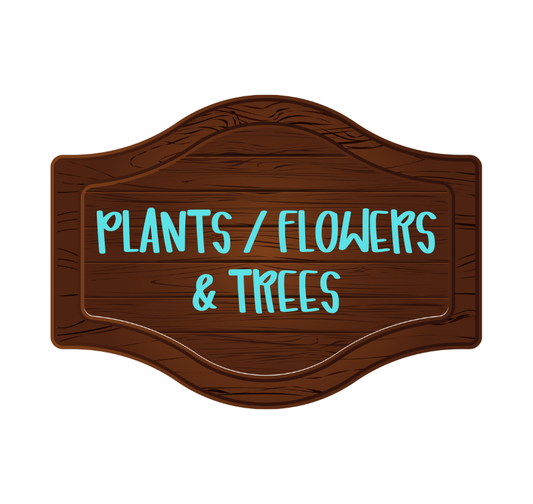 PLANTS FLOWERS TREES PAINTED CAR FRESHIE (YOU CHOOSE DESIGN)