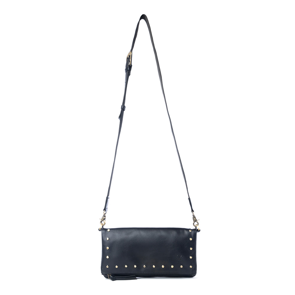 Yellowstone Palisade Clutch Bag with Rivets in Ash